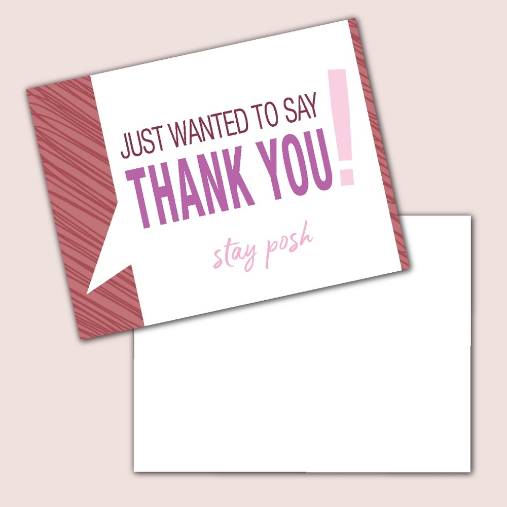 Posh Thank You Cards - Large (50) - Picture 2 of 4